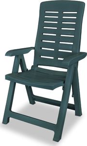 vidaXL rozkładane krzesła ogrodowe, 6 sztuk, plastikowe, zielone (275070) 3