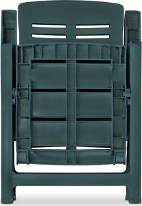 vidaXL rozkładane krzesła ogrodowe, 4 sztuki, plastikowe, zielone (275069) 6