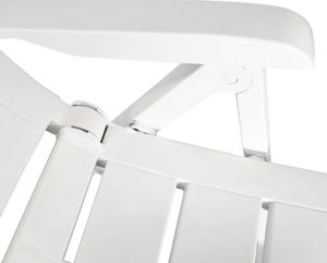 vidaXL Krzesła ogrodowe rozkładane, 4 szt., plastikowe, białe 7