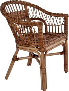 vidaXL krzesła ogrodowe, naturalny rattan, brązowe (246809) 1