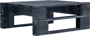 vidaXL stołek ogrodowy wykonany z palet, drewno FSC, czarny (45761) 1