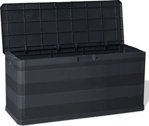 Skrzynia ogrodowa vidaXL 117x45x56 cm 280 l Czarny 7