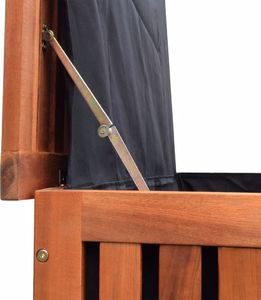 Skrzynia ogrodowa vidaXL Skrzynia na koce 118x52x58 cm drewniana 4