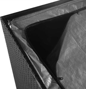 Skrzynia ogrodowa vidaXL 150x100x100 cm Czarny 5