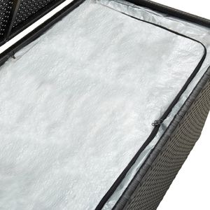 Skrzynia ogrodowa vidaXL 100x50x50 cm Czarny 6