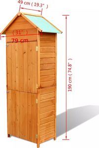 Szafa ogrodowa vidaXL 79x49x190 cm brązowa 41650 6