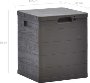 Skrzynia ogrodowa vidaXL 90 l Brąz 7