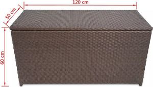 Skrzynia ogrodowa vidaXL 120x50x60 cm Brąz 5