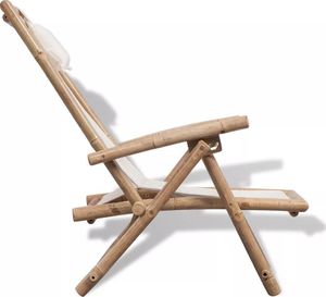 vidaXL leżak tarasowy, bambus (41893) 4