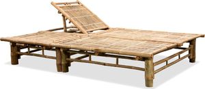 vidaXL podwójny leżak, bambus (43715) 2