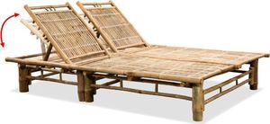 vidaXL podwójny leżak, bambus (43715) 4