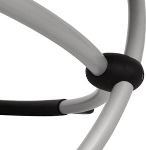 vidaXL leżak z geometryczną ramą stalowy, kremowy (47774) 5