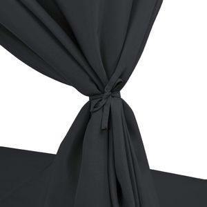 vidaXL leżak ogrodowy z baldachimem, rattan PE, szary (45647) 5