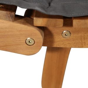 vidaXL leżak z poduszką, lite drewno akacjowe, ciemnoszary (46651) 7