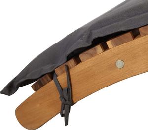 vidaXL leżak z poduszką, lite drewno akacjowe, ciemnoszary (46651) 8