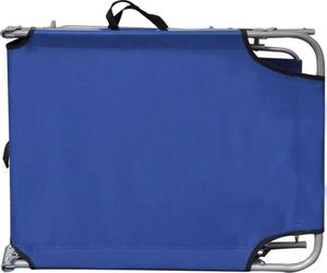 vidaXL składany leżak z zadaszeniem, stal i tkanina, niebieski (41196) 6