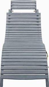 vidaXL leżak, przecierany szary, lite drewno akacjowe (45959) 2
