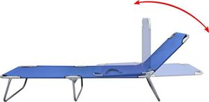vidaXL składany leżak, stal malowana proszkowo, niebieski (41477) 3