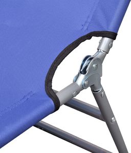 vidaXL składany leżak, stal malowana proszkowo, niebieski (41477) 4