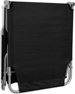 vidaXL składany leżak, stal malowana proszkowo, czarny (41478) 5