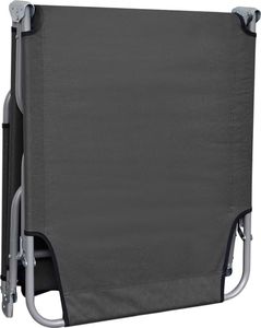 vidaXL składany leżak z regulowanym oparciem, szary (44293) 4