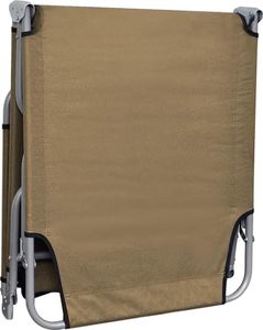 vidaXL składany leżak z regulowanym oparciem, szarobrązowy (44294) 4