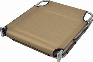 vidaXL składany leżak z zagłówkiem i regulowanym oparciem, kolor taupe (44296) 5