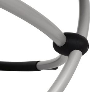 vidaXL leżak z geometryczną ramą stalowy, czarny i szary (42400) 7