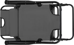 vidaXL składane leżaki z podnóżkiem, 2 sztuki, stalowe, szare (44345) 8