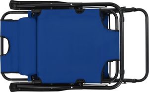 vidaXL składane leżaki z podnóżkiem, 2 sztuki, stalowe, niebieskie (44342) 8