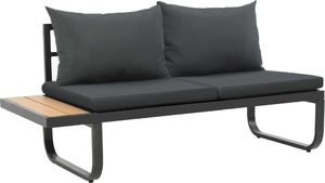 vidaXL sofa ogrodowa ze stołem i poduszkami, narożna, aluminium, WPC (44704) 6