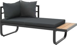 vidaXL sofa ogrodowa ze stołem i poduszkami, narożna, aluminium, WPC (44704) 7