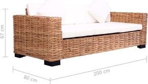 vidaXL 3 osobowa sofa ogrodowa (276351) 5