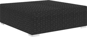 vidaXL podnóżek modułowy z poduszką, 1 sztuka, polirattan, czarny (46802) 3