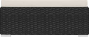 vidaXL podnóżek modułowy z poduszką, 1 sztuka, polirattan, czarny (46802) 4
