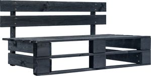 vidaXL ogrodowa ławka z palet, drewno FSC, czarna (45762) 1