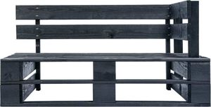 vidaXL ogrodowa ławka narożna z palet, drewno FSC, czarna (45763) 2