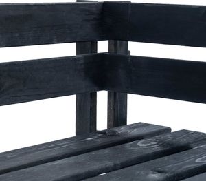 vidaXL ogrodowa ławka narożna z palet, drewno FSC, czarna (45763) 3