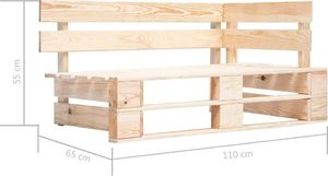 vidaXL ogrodowa ławka narożna z palet, drewno FSC (45769) 5