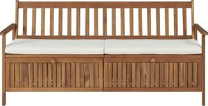 vidaXL ławka ze schowkiem i poduszką, 170 cm, lite drewno akacjowe (45912) 2