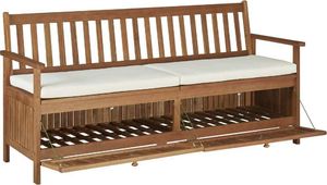 vidaXL ławka ze schowkiem i poduszką, 170 cm, lite drewno akacjowe (45912) 6