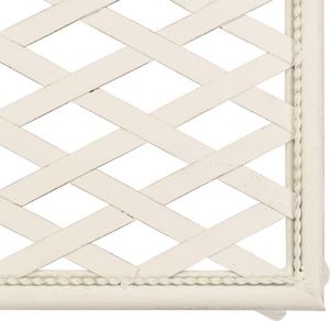 vidaXL szezlong ogrodowy, 128 cm, metalowy, antyczna biel (45431) 5