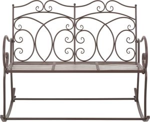 vidaXL ławka ogrodowa, 104 cm, żelazo, antyczny brąz (45437) 2
