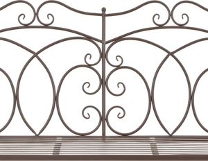 vidaXL ławka ogrodowa, 104 cm, żelazo, antyczny brąz (45437) 4