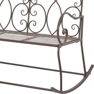 vidaXL ławka ogrodowa, 104 cm, żelazo, antyczny brąz (45437) 5