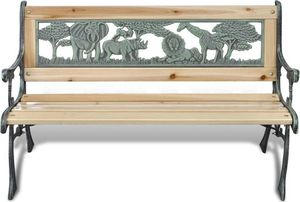 vidaXL ławka ogrodowa dla dzieci, 80 cm, drewniana (41013) 2