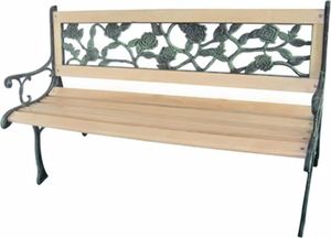 vidaXL ławka ogrodowa, 122 cm, drewniana (40261) 4