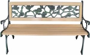 vidaXL ławka ogrodowa, 122 cm, drewniana (40261) 5