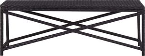 vidaXL ławka ogrodowa, 120 cm, polirattan, czarna (46210) 2