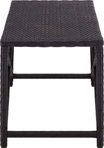 vidaXL ławka ogrodowa, 120 cm, polirattan, czarna (46210) 3